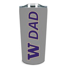 FG Silver W Washington Huskies Dad Soft Touch Stainless Tumbler 18oz