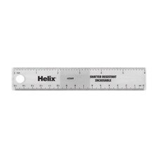 Helix Assorted 6" Translucent Plastic Ruler