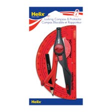 Helix Assorted Protractor Compass Set 2Pk