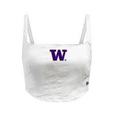 Hype and Vice Women's Washington Huskies Embroidered W Denim Corset