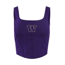 Hype and Vice Women's Washington Huskies Embroidered W Knit Corset