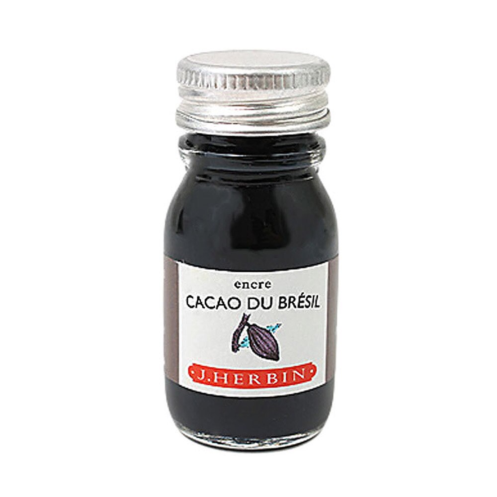 J.Herbin 10ml Fountain Pen Ink Bottle Cacao De Bresil