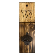 Jardine Natural W Washington Huskies Wood Wall Mount Bottle Opener