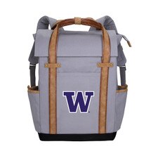 MCM Kapston Gray W UW Washington Huskies San Marco Canvas Backpack