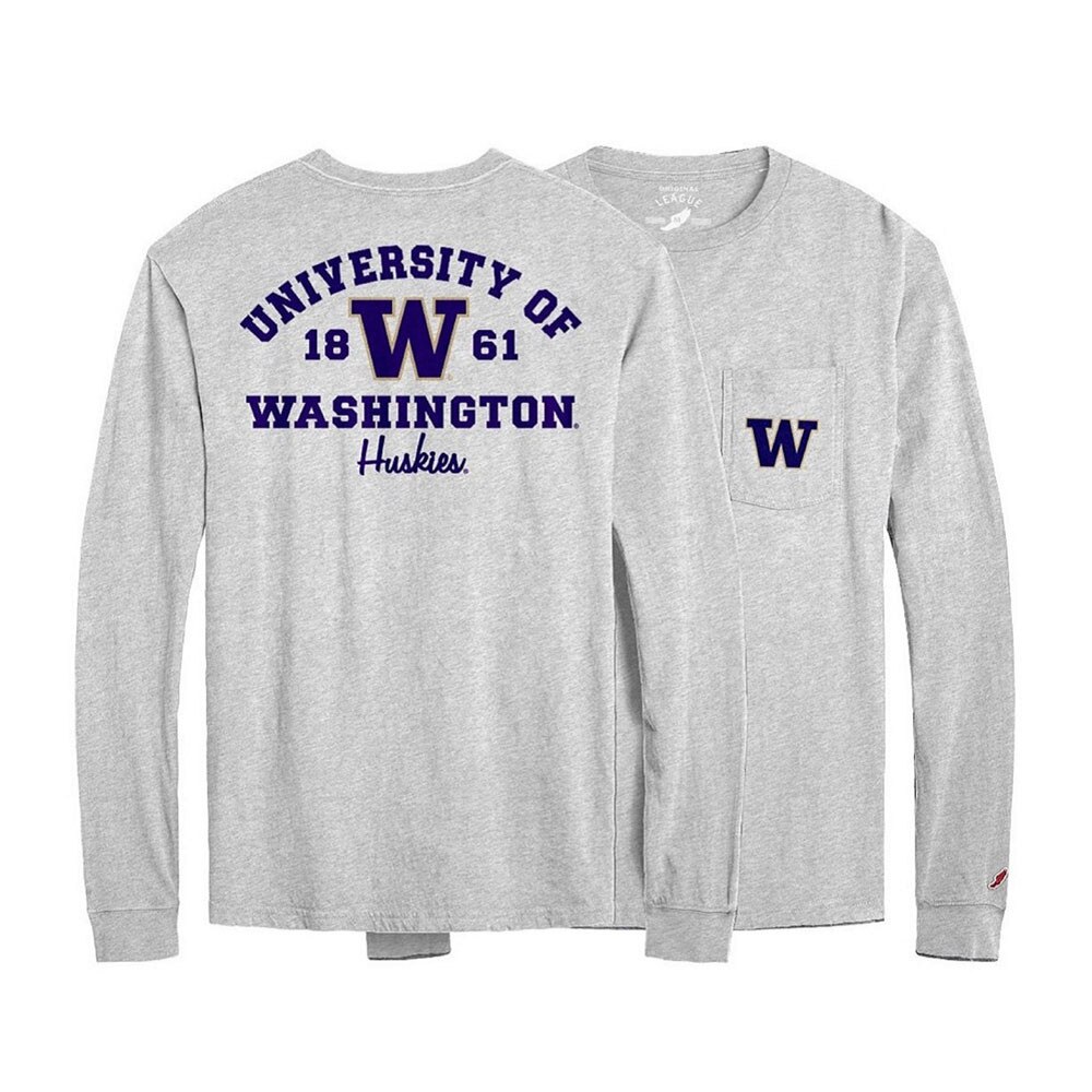 League Unisex University Of Washington Long Sleeve Tee