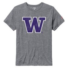 League Unisex Washington Huskies Distressed W Victory Falls Tee