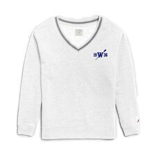 League Women's Embroidered Washington Rowing 1936 Victory Springs V-neck Sweatshirt