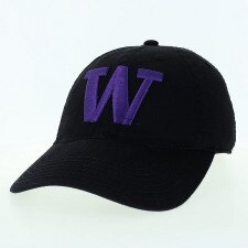 Legacy Black Kids' W Washington Huskies Relaxed Twill Adjustable Hat