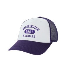 Legacy Unisex White Purple Mesh Washington 1861 Huskies Low Pro Snapback Hat