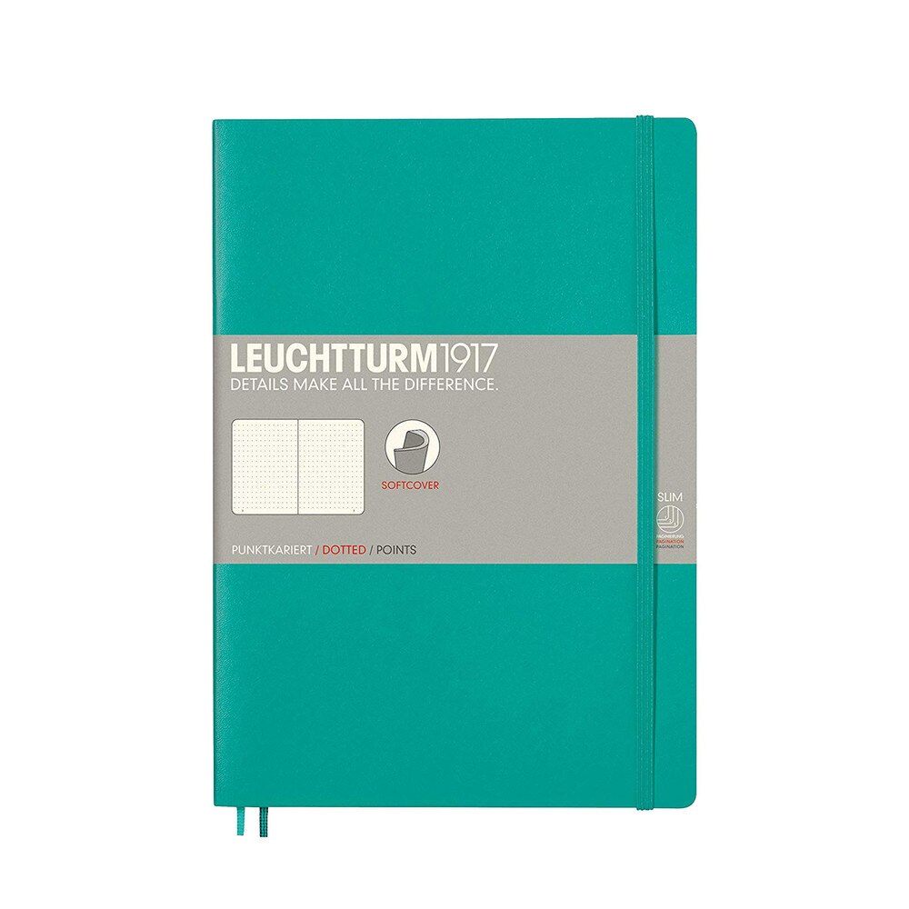 Leuchtturm 1917 B5 Softcover Composition Notebook Emerald Dotted