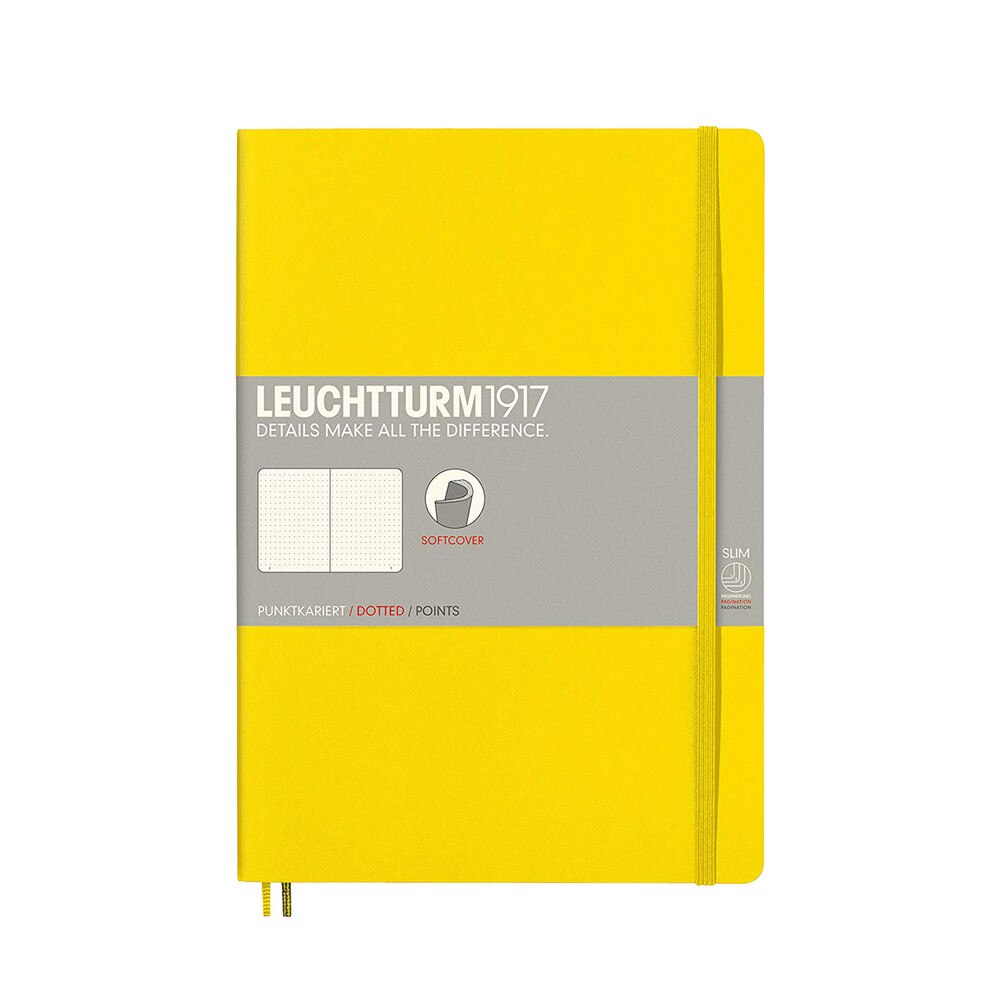 Leuchtturm 1917 B5 Softcover Composition Notebook Lemon Dotted