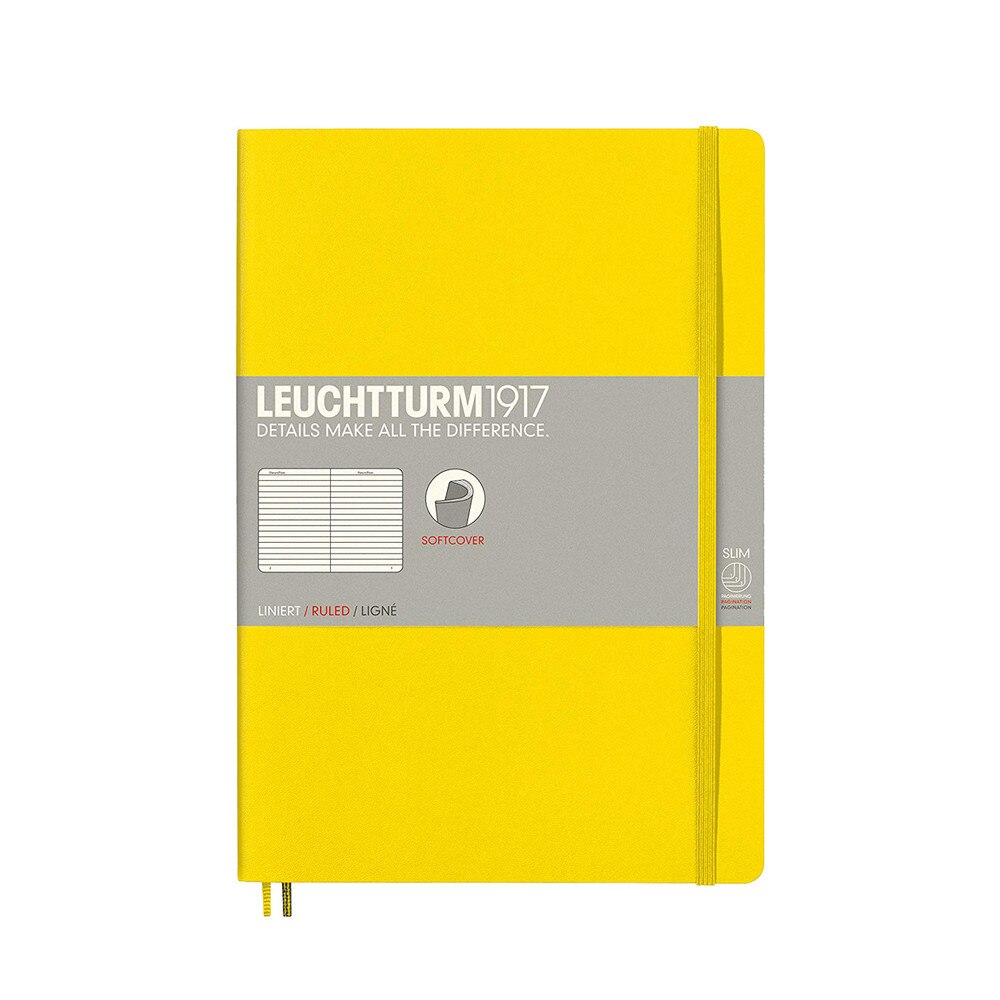 Leuchtturm 1917 B5 Softcover Composition Notebook Lemon Ruled