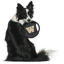 Little Earth Black W Washington Huskies Flying Disc Pet Toy