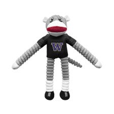 Little Earth Washington Huskies Sock Monkey Pet Toy