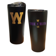 Logo Boys In The Boat Black W Washington Huskies Crew 1936 Olympic Champions Powdercoat Tumbler 20oz