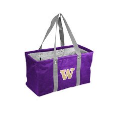 Logo Purple W Collapsible Crosshatch Picnic Caddy