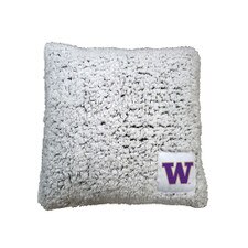 Logo W Frosty Sherpa Throw Pillow 16"x16"
