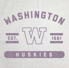 Logo White Washington Huskies W 1861 Sublimated Sweatshirt Blanket