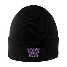 LogoFit Unisex Black Washington Huskies North Pole Cuff Beanie