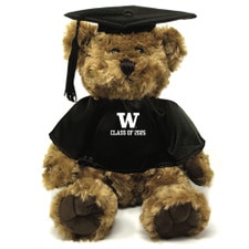 MCM Tan Graduation W University of Washington Class of 2025 Plush Bear 12"