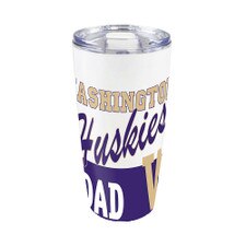 MCM White Washington Huskies Dad Brilliant Tumbler 20oz