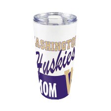 MCM White Washington Huskies Mom Brilliant Tumbler 20oz