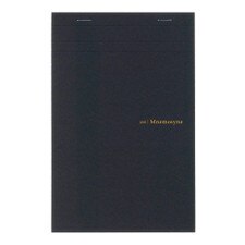 Maruman Black Mnemosyne A5 5mm Grid Stapled Memo Pad 70ct