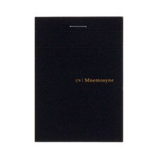 Maruman Black Mnemosyne A7 5mm Grid Stitch Memo Pad 65ct