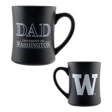 Matte Black U of W Dad Mug