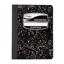 Mead Black Marble College Ruled Composition Notebook