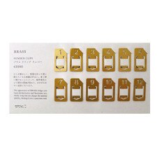 Traveler's Company Brass Number Clips 12 Count