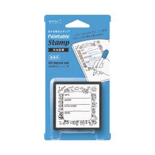 Midori Paintable Square Going Out Rubber Stamp