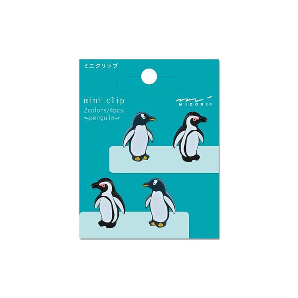 Midori Penguin Mini Clip 4 Count