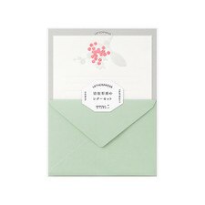 Midori Red Bouquet Letterpress Paper Set 12ct