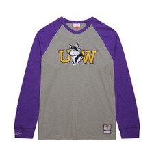 Mitchell & Ness Men's UW Retro Dog Legendary Slub Long Sleeve Tee