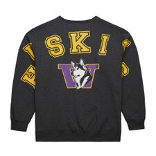 Mitchell & Ness Women's/Unisex Huskies Retro Dog Oversized Back Print Crewneck