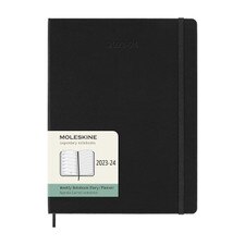 Moleskine 2023-2024 Weekly Planner 18M Extra Large Black Hard Cover (7.5 x 10)