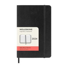 Moleskine 2024 Daily Planner 12M Pocket Black Soft Cover (3.5 x 5.5)