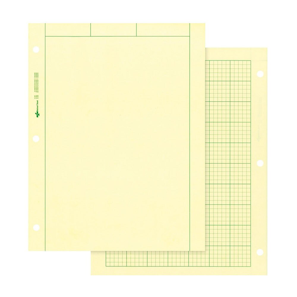 National Brand Greentint 5x5 Quad Ruled Engineer's Pad 200ct