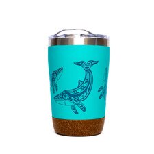 Native Northwest Humpback Whale Cork Base Travel Mug 12oz