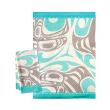 Native Northwest Killer Whale Printed Tea Towel