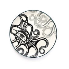 Native Northwest Octopus Porcelain Art Plate
