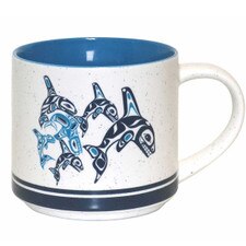 Native Northwest Orca Family Ceramic Mug 16oz