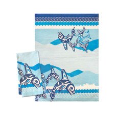 Native Northwest Orca Family Printed Tea Towel