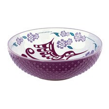 Native Northwest Purple Hummingbird Porcelain Bowl 9.5"