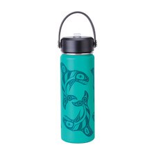 Native Northwest Raven Fin Killer Whale Wide Mouth Insulated Bottle 21oz