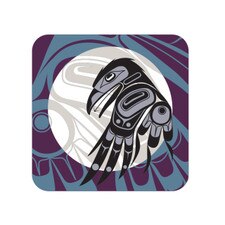 Native Northwest Raven Moon Coaster