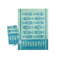 Native Northwest Salmon In The Wild Tea Towel