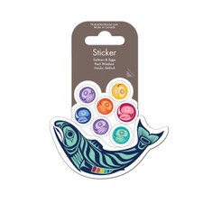 Native Northwest Salmon and Eggs Vinyl Sticker