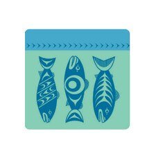 Native Northwest Salmon in the Wild Coaster